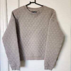 Roots Crewneck Pullover Gray Cotton Sweater women small